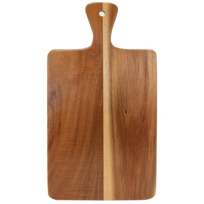 13.25" x 7" Acacia Wood/Slate Cutting Board - Image 3