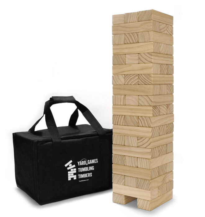 Giant Tumbling Wood Tower Game - Engraved